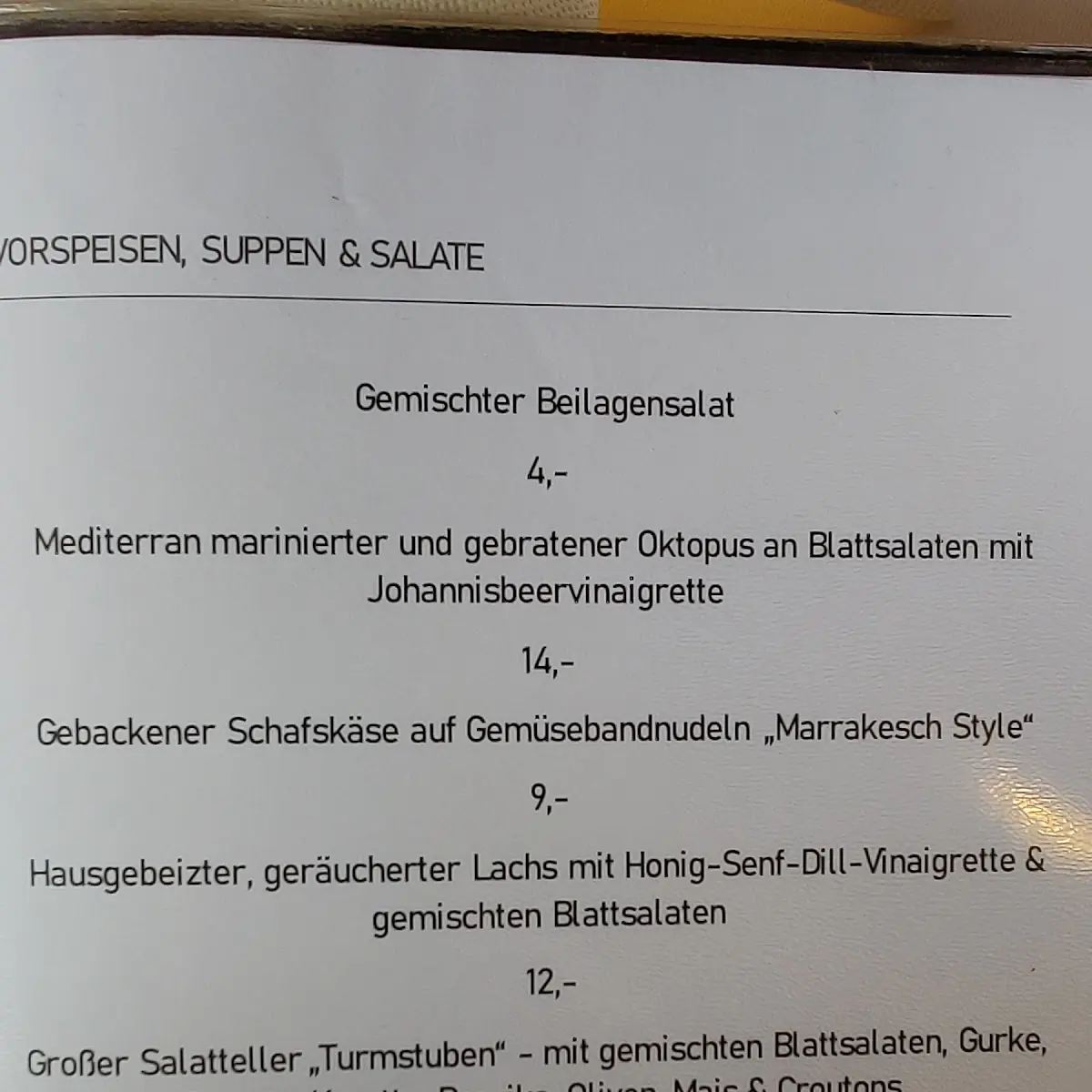 Speisekarte photo 5