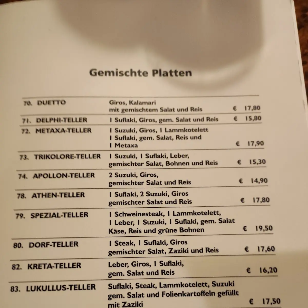 Speisekarte photo 9