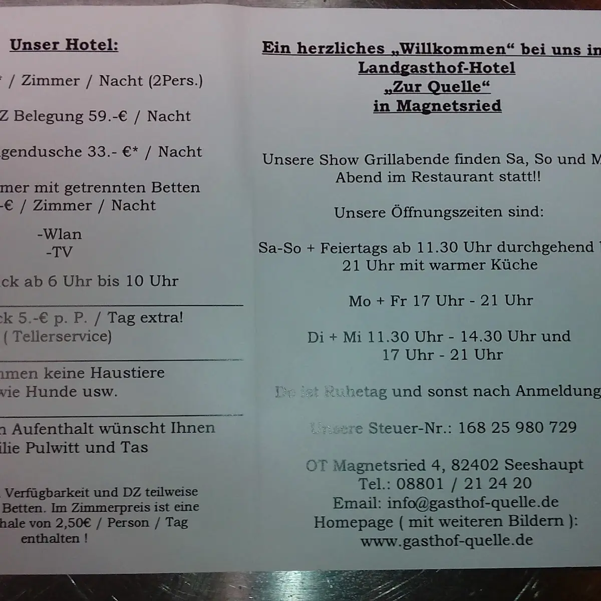 Speisekarte photo 1