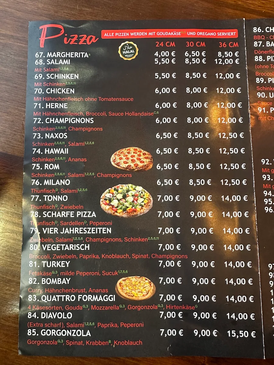 Speisekarte, Big one Bite
