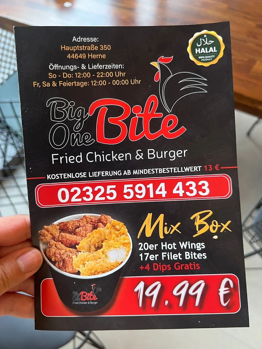 Speisekarte, Big one Bite