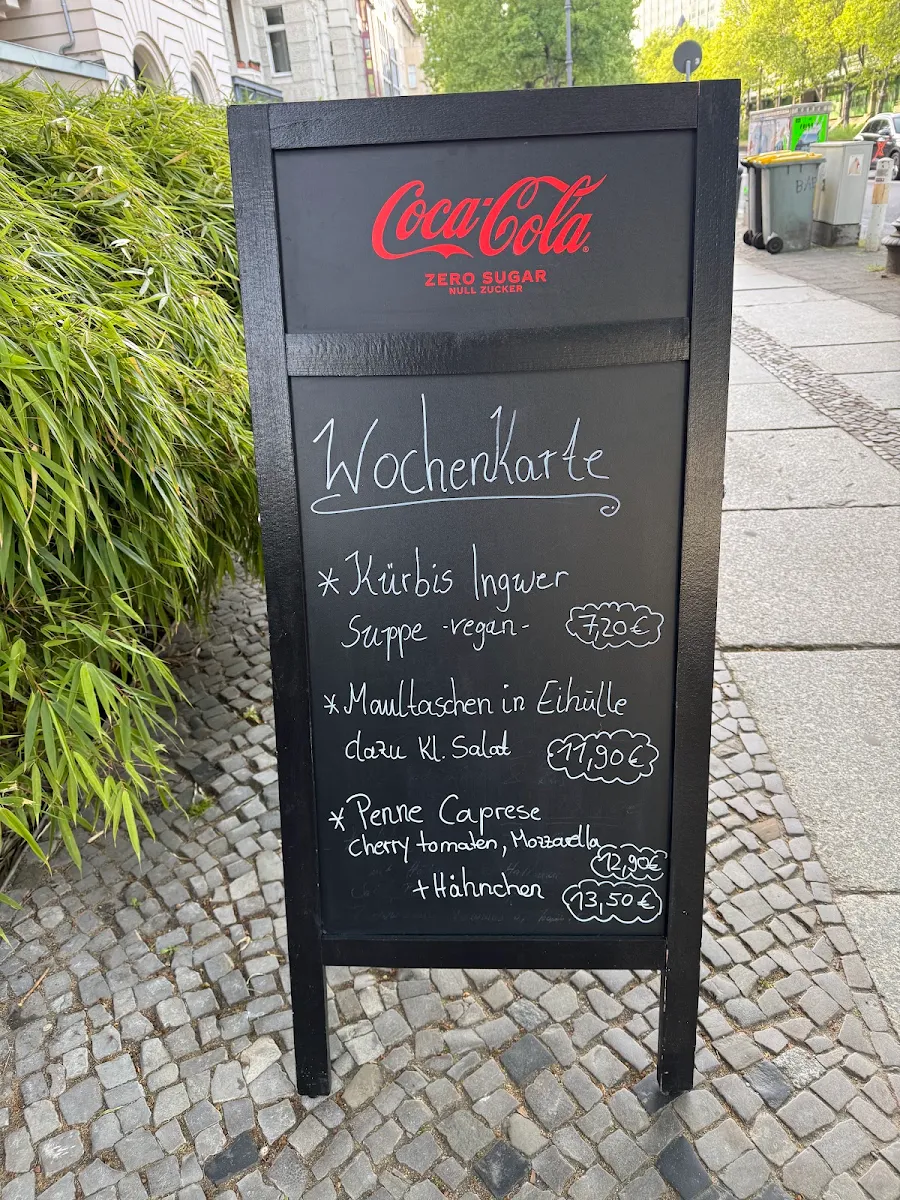 Speisekarte, Cafe Hardenberg