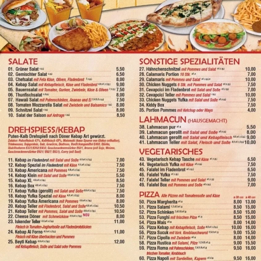 Speisekarte photo 2