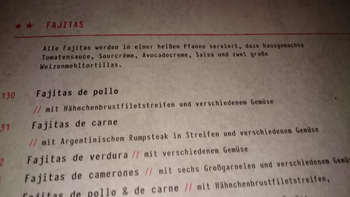 Speisekarte photo 2