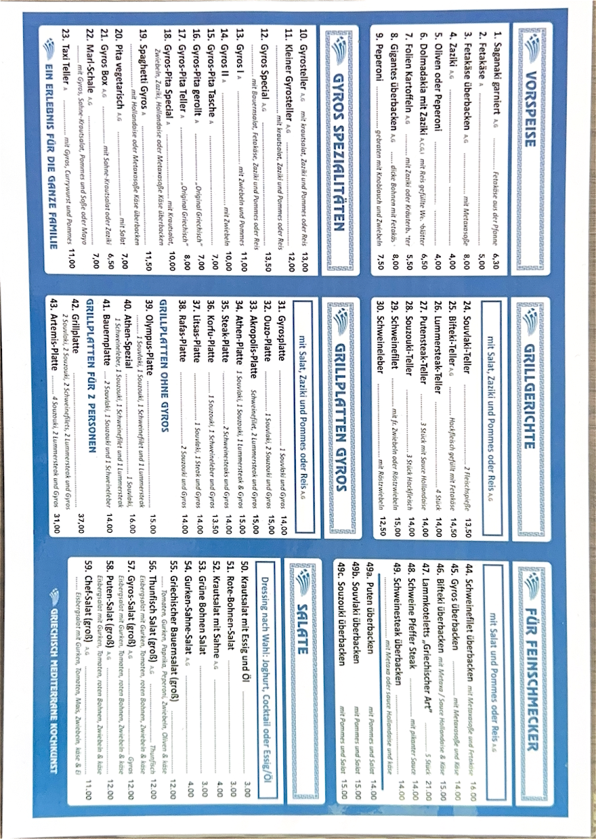 Speisekarte photo 1
