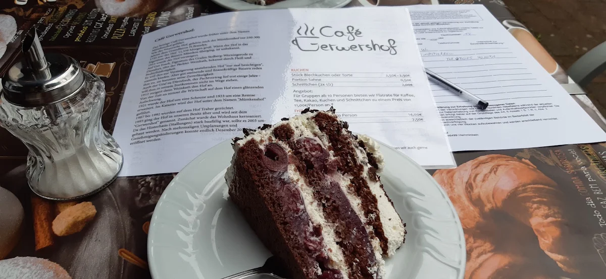 Speisekarte, Café Gerwershof