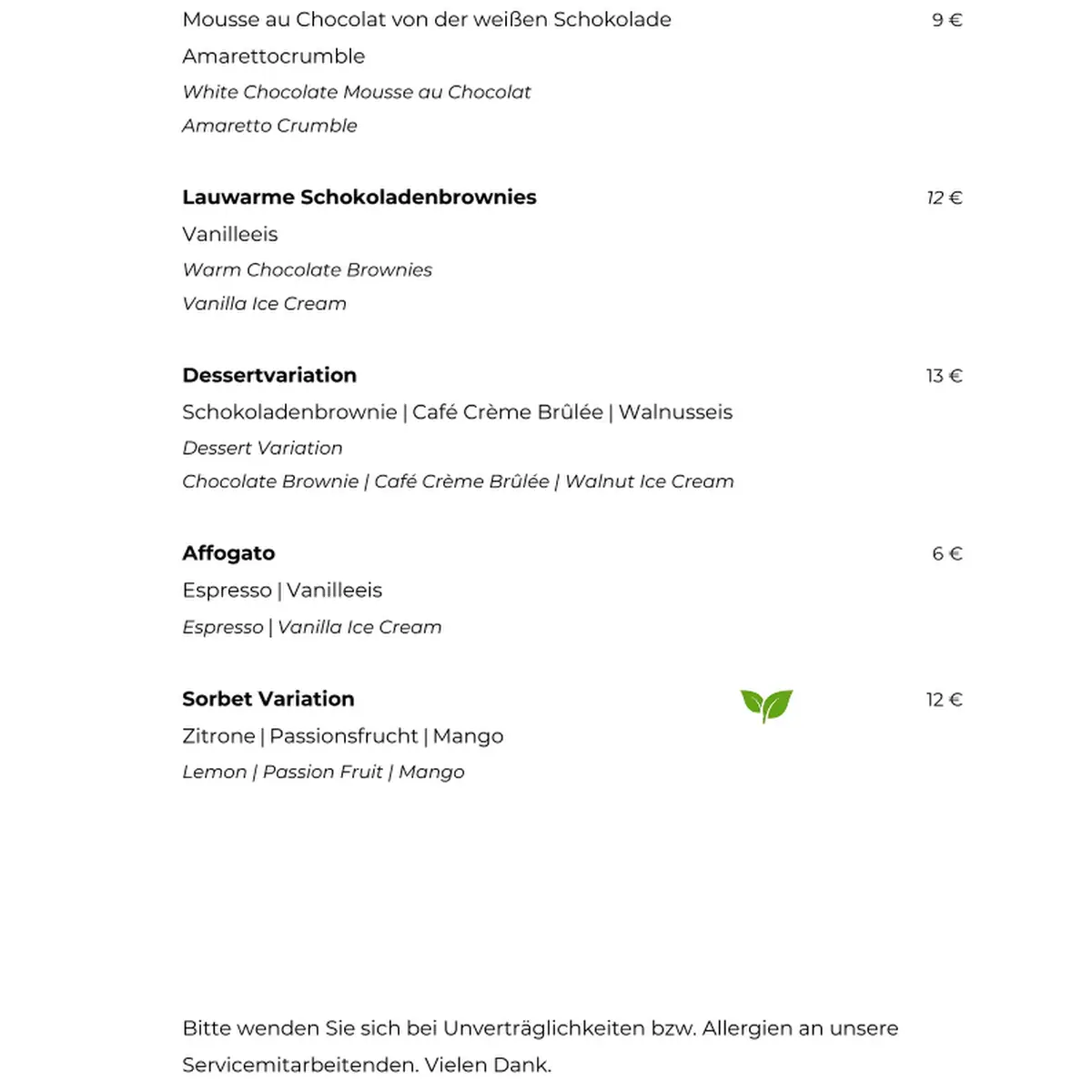 Speisekarte photo 3