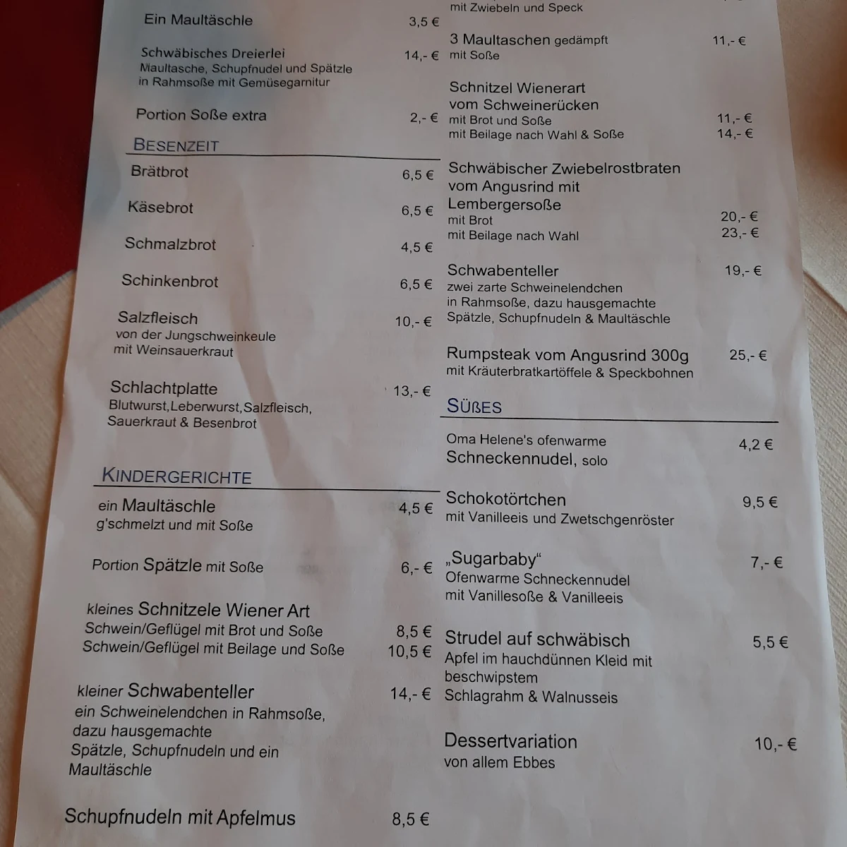 Speisekarte photo 6