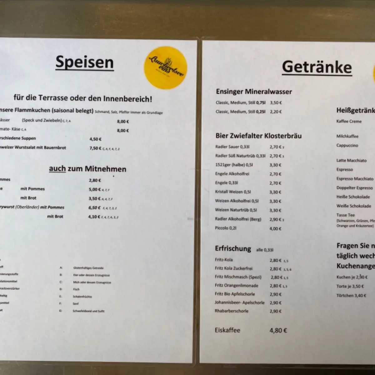 Speisekarte photo 2
