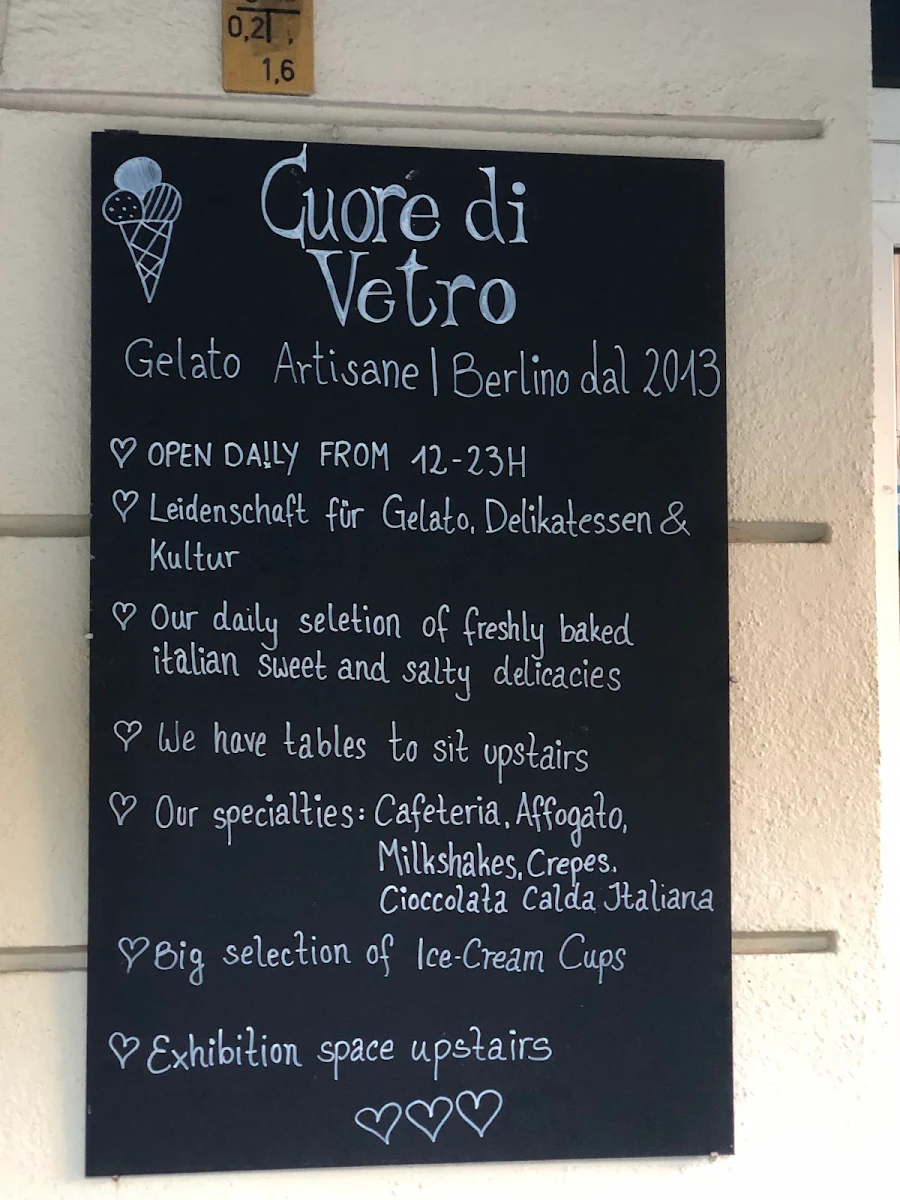 Speisekarte, Cuore di Vetro