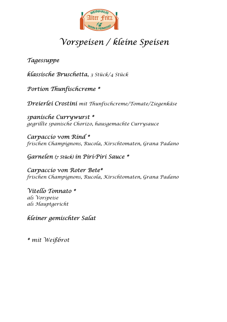 Speisekarte photo 3