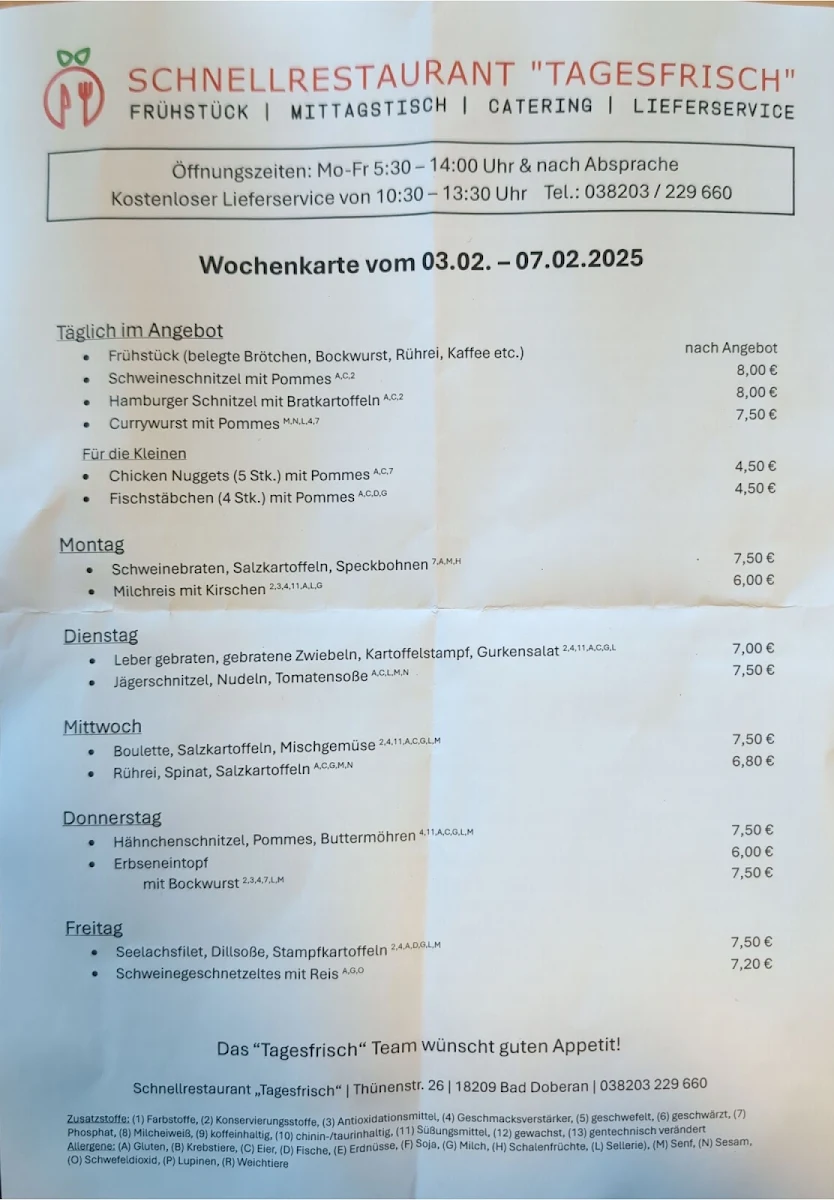 Speisekarte photo 2