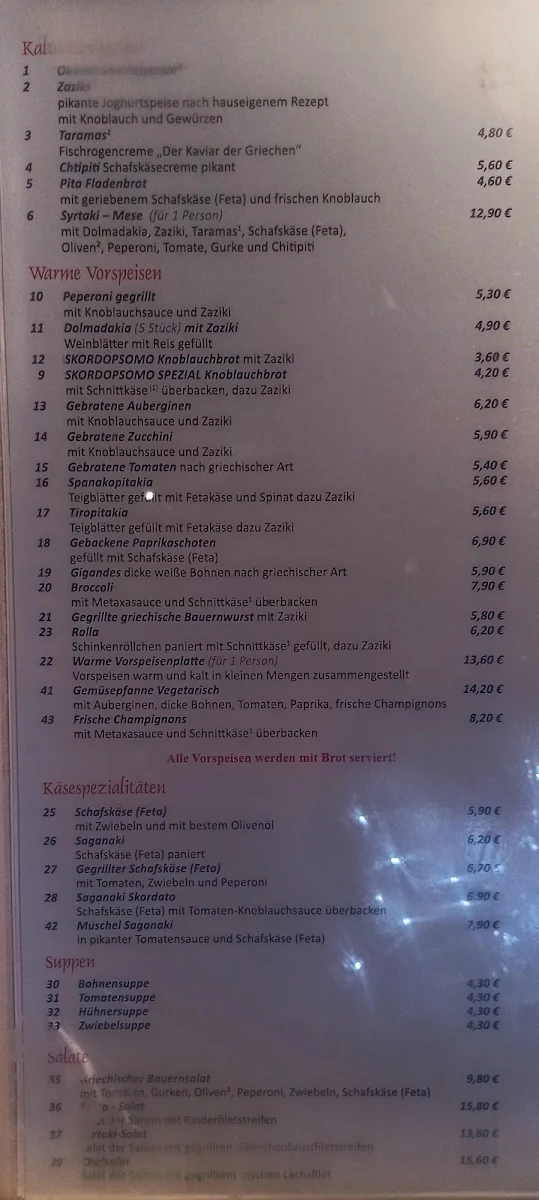 Speisekarte photo 3