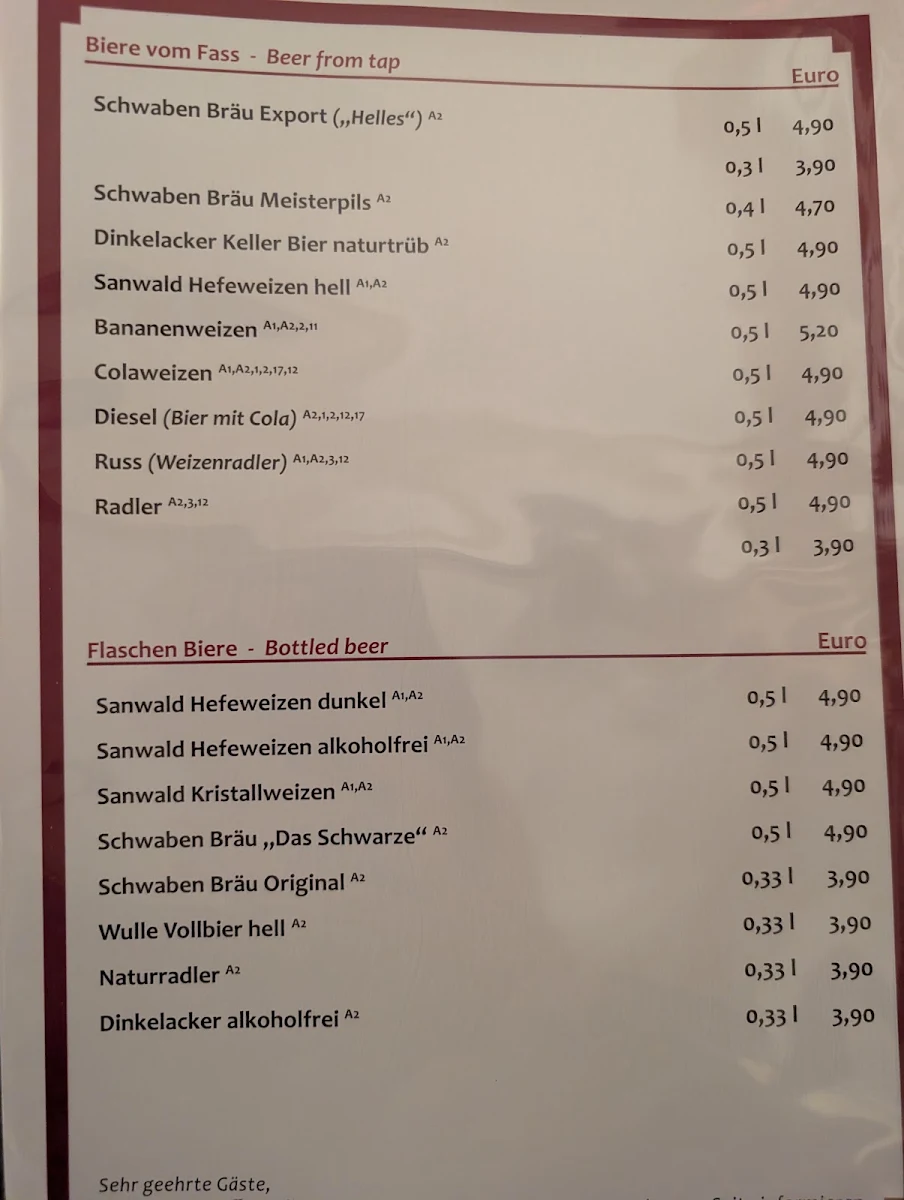 Speisekarte photo 1