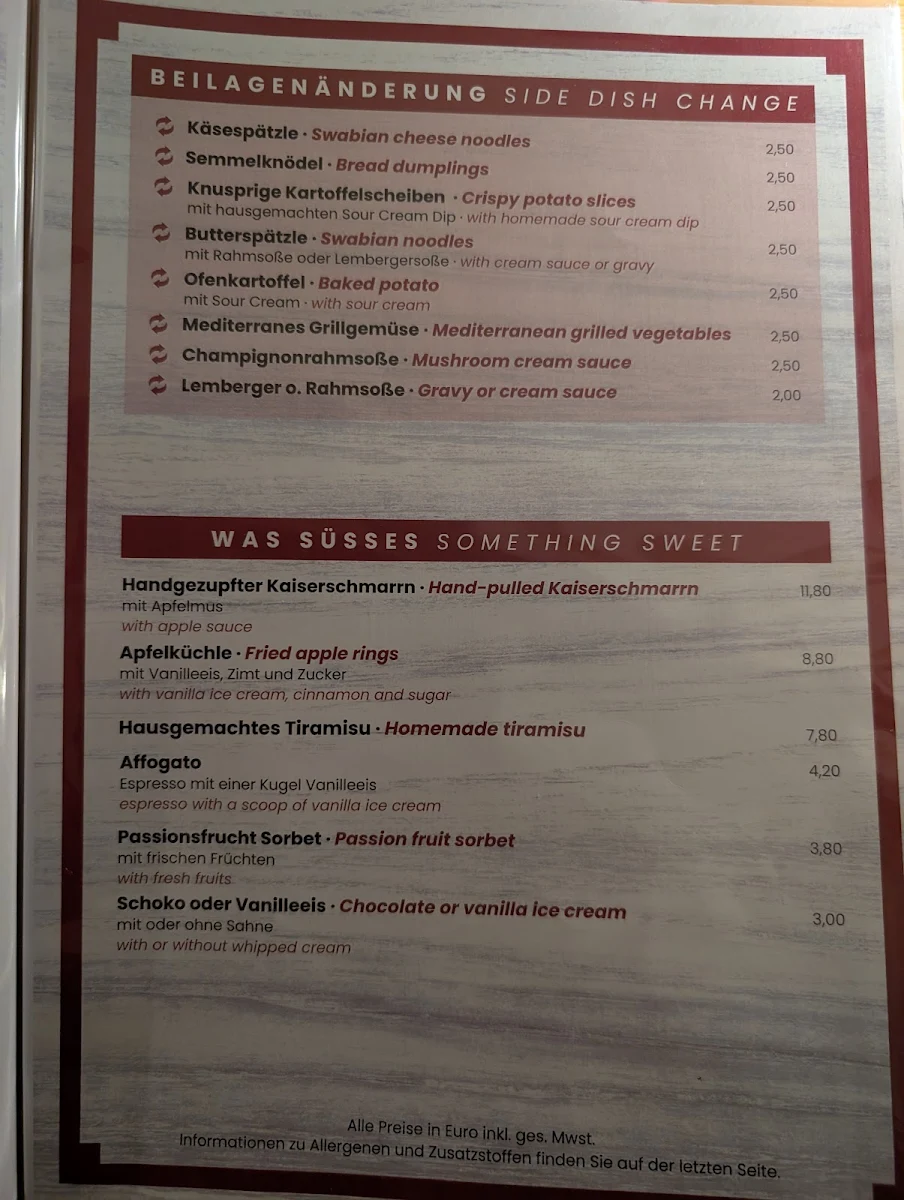 Speisekarte photo 6