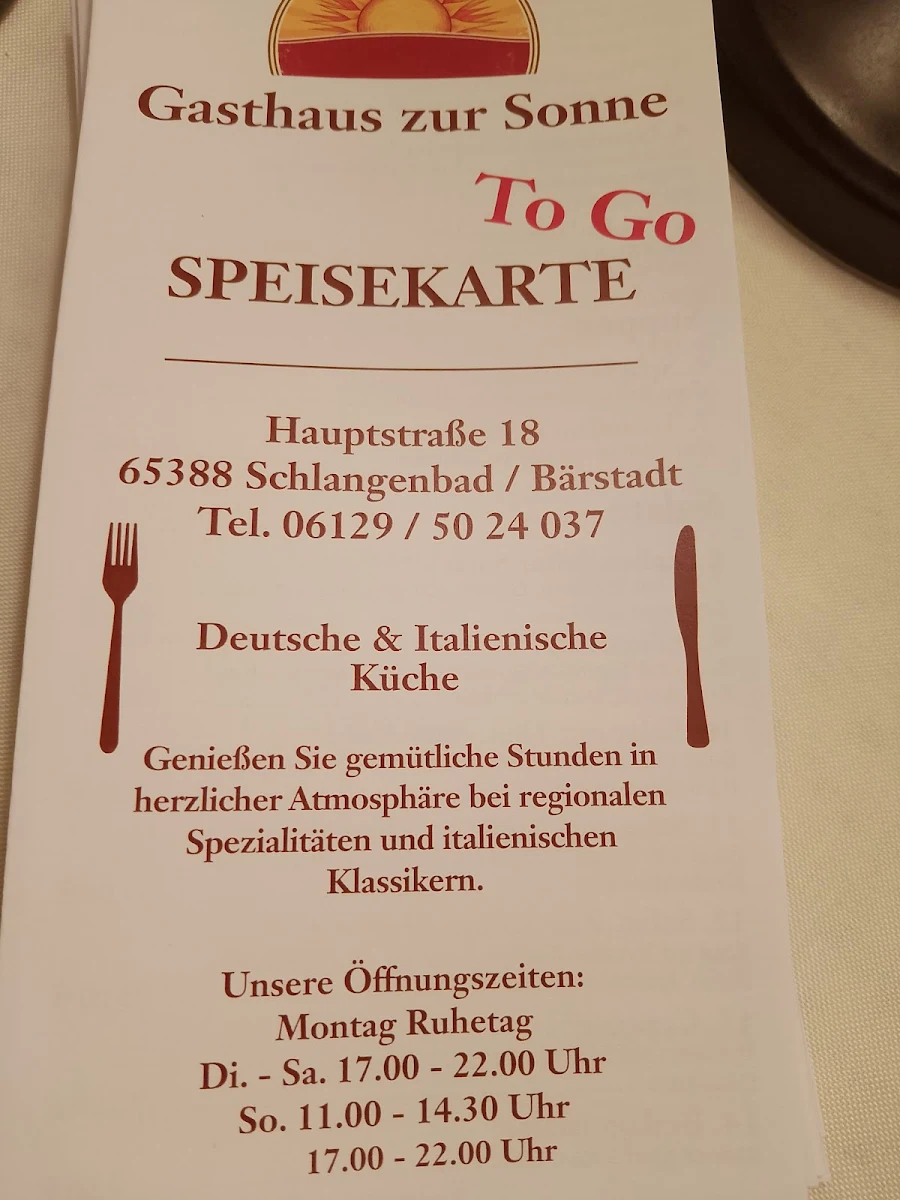 Speisekarte photo 1