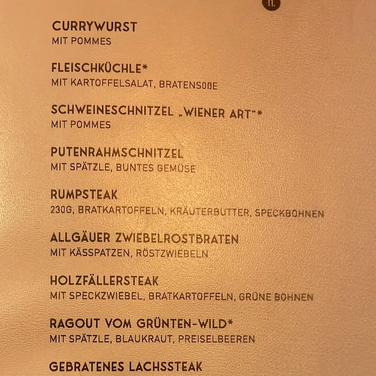 Speisekarte photo 1