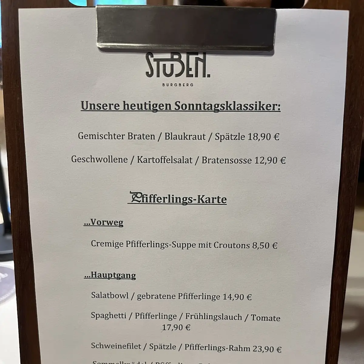 Speisekarte photo 2
