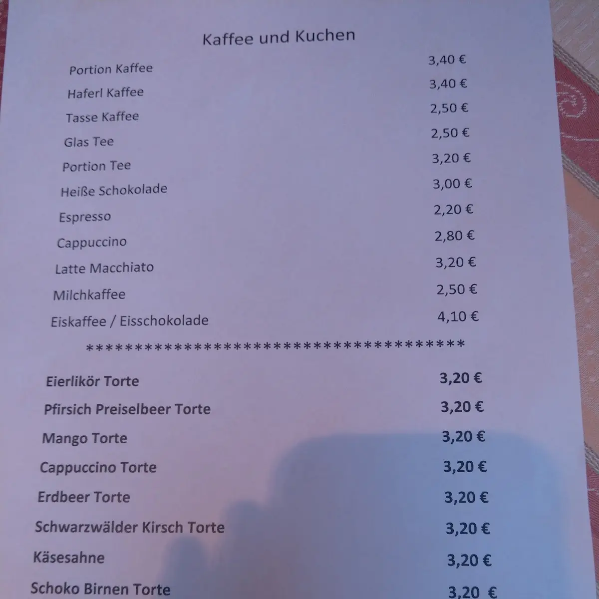 Speisekarte photo 1