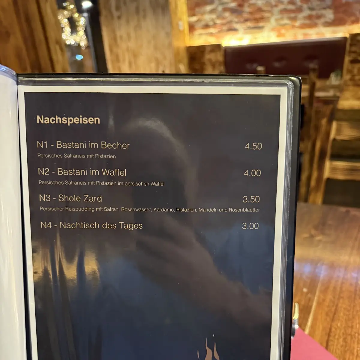 Speisekarte, Pooneh Grill