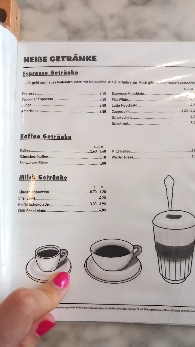 Speisekarte, Café Schwarzer Riese