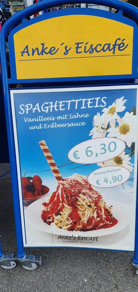 Speisekarte, Anke's Eiscafé