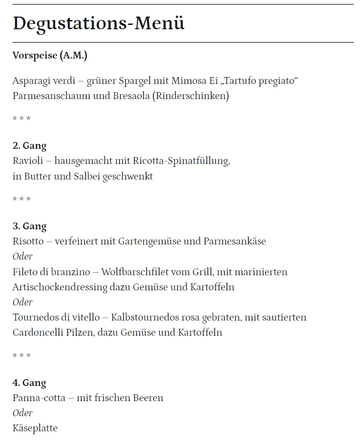 Speisekarte photo 2