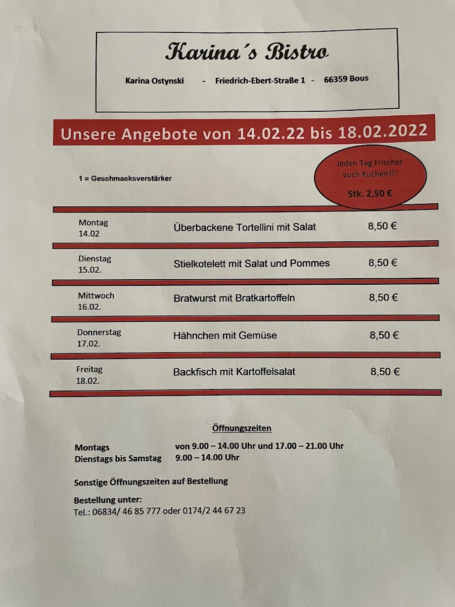 Speisekarte photo 1
