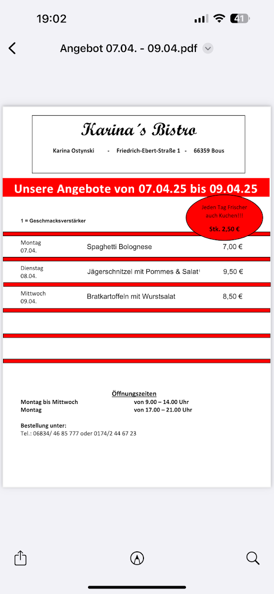Speisekarte photo 4