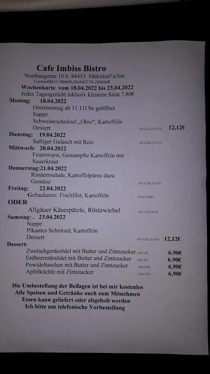 Speisekarte photo 4