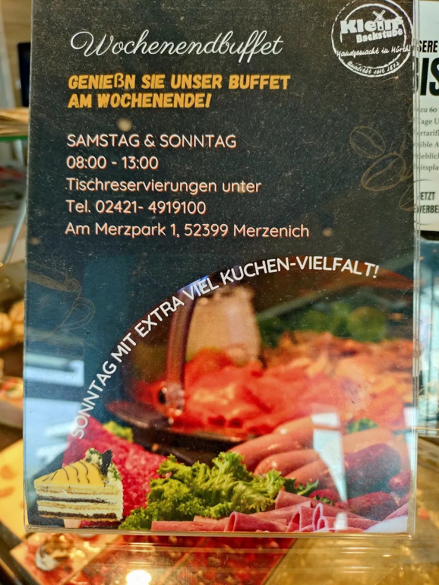 Speisekarte, Stadtbäckerei Hürth Klein's Backstube GmbH
