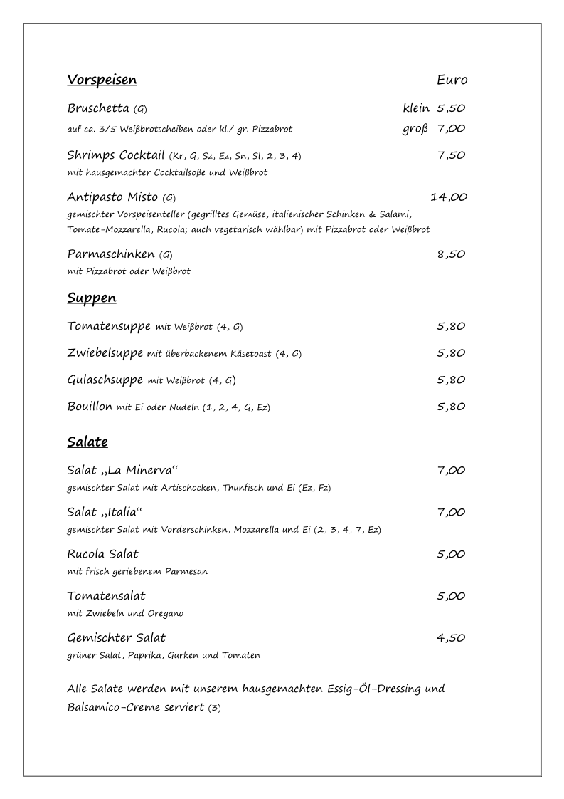 Speisekarte photo 2