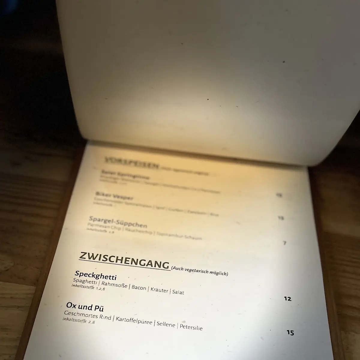 Speisekarte photo 1