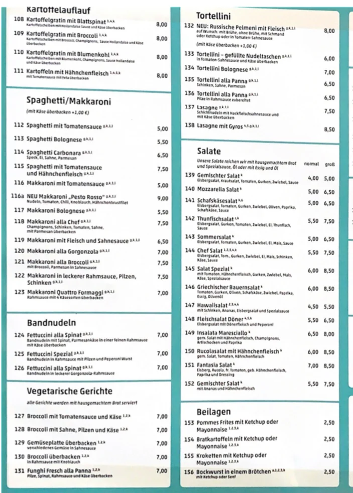 Speisekarte photo 2