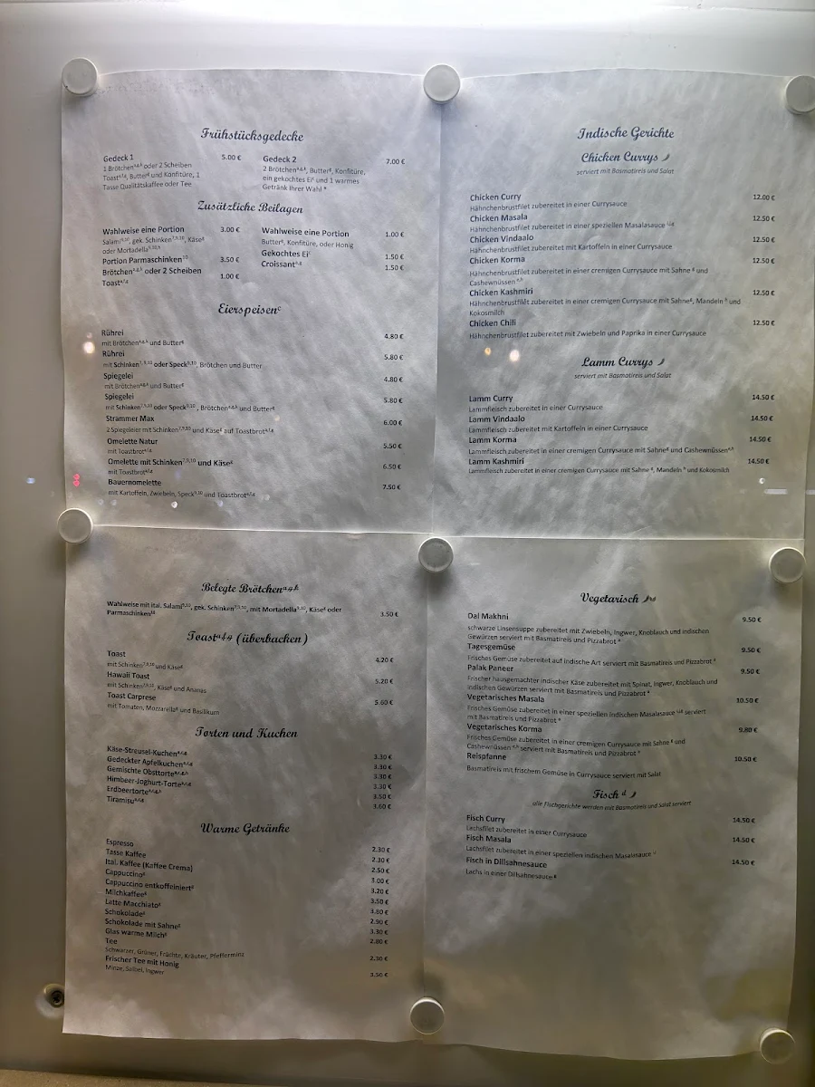 Speisekarte, Eiscafé Paradiso GmbH