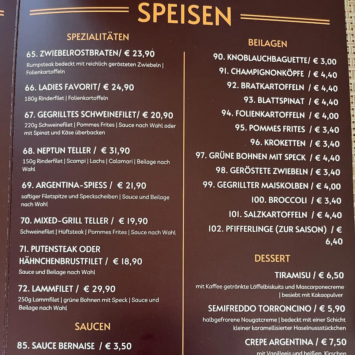 Speisekarte photo 2