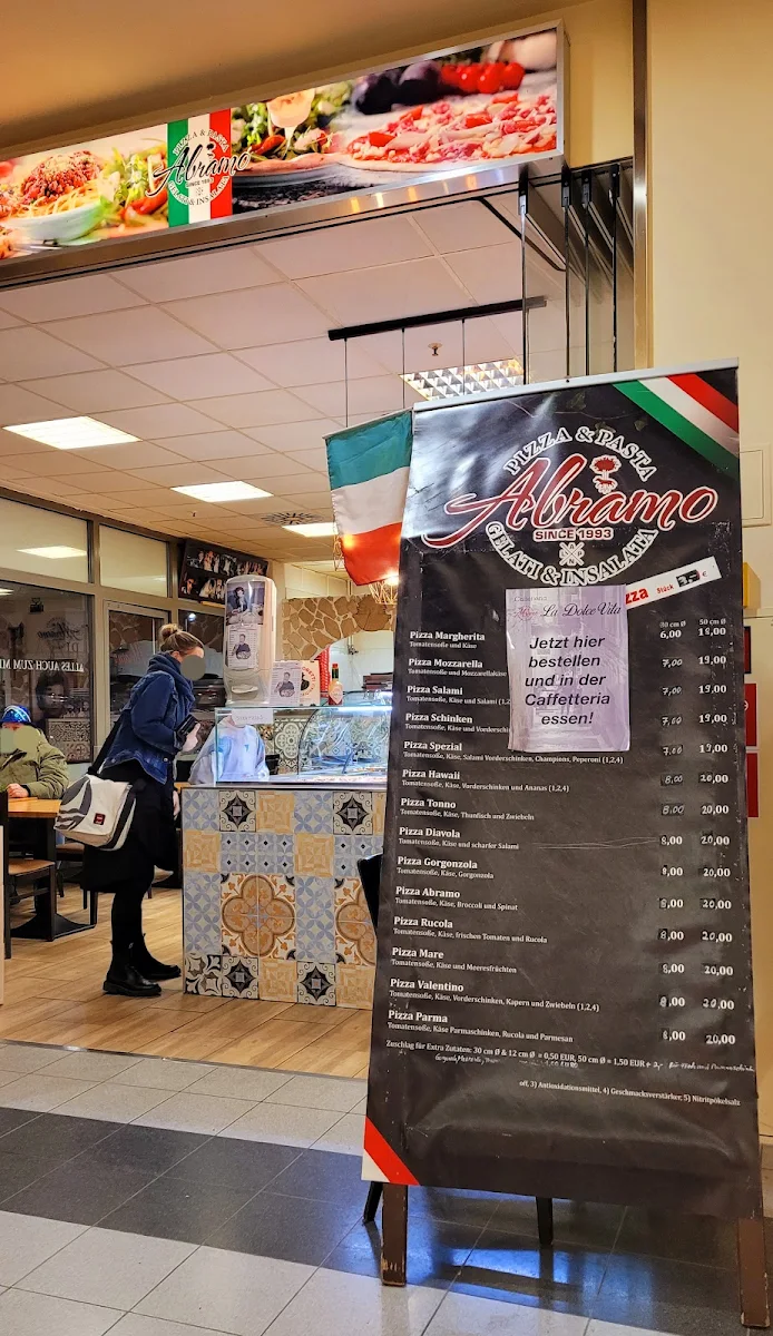 Speisekarte, Pizzeria Abramo