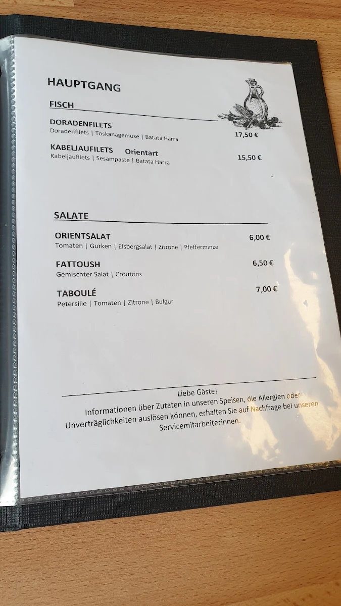 Speisekarte, Hidden Kitchen