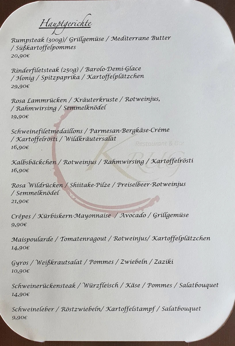 Speisekarte photo 2