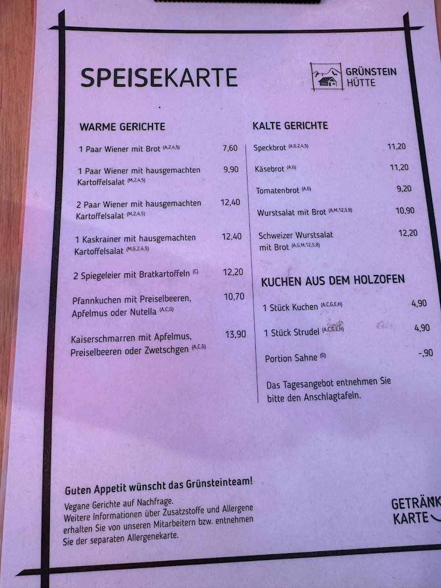 Speisekarte photo 5