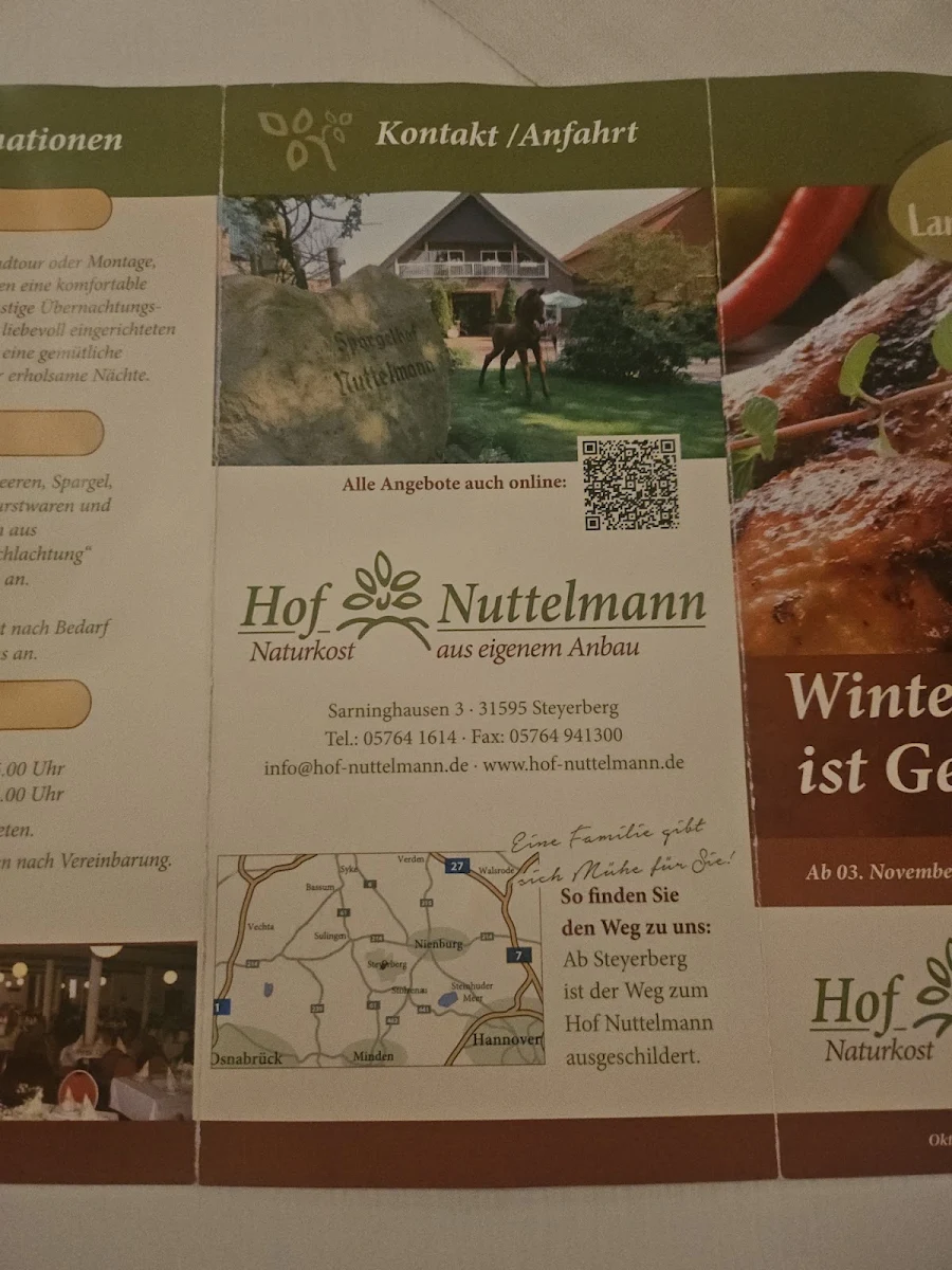 Speisekarte, Hof Nuttelmann