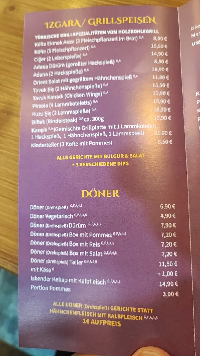 Speisekarte photo 2