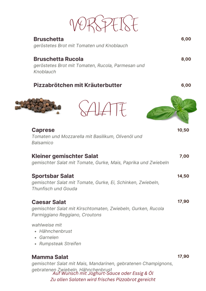 Speisekarte photo 5