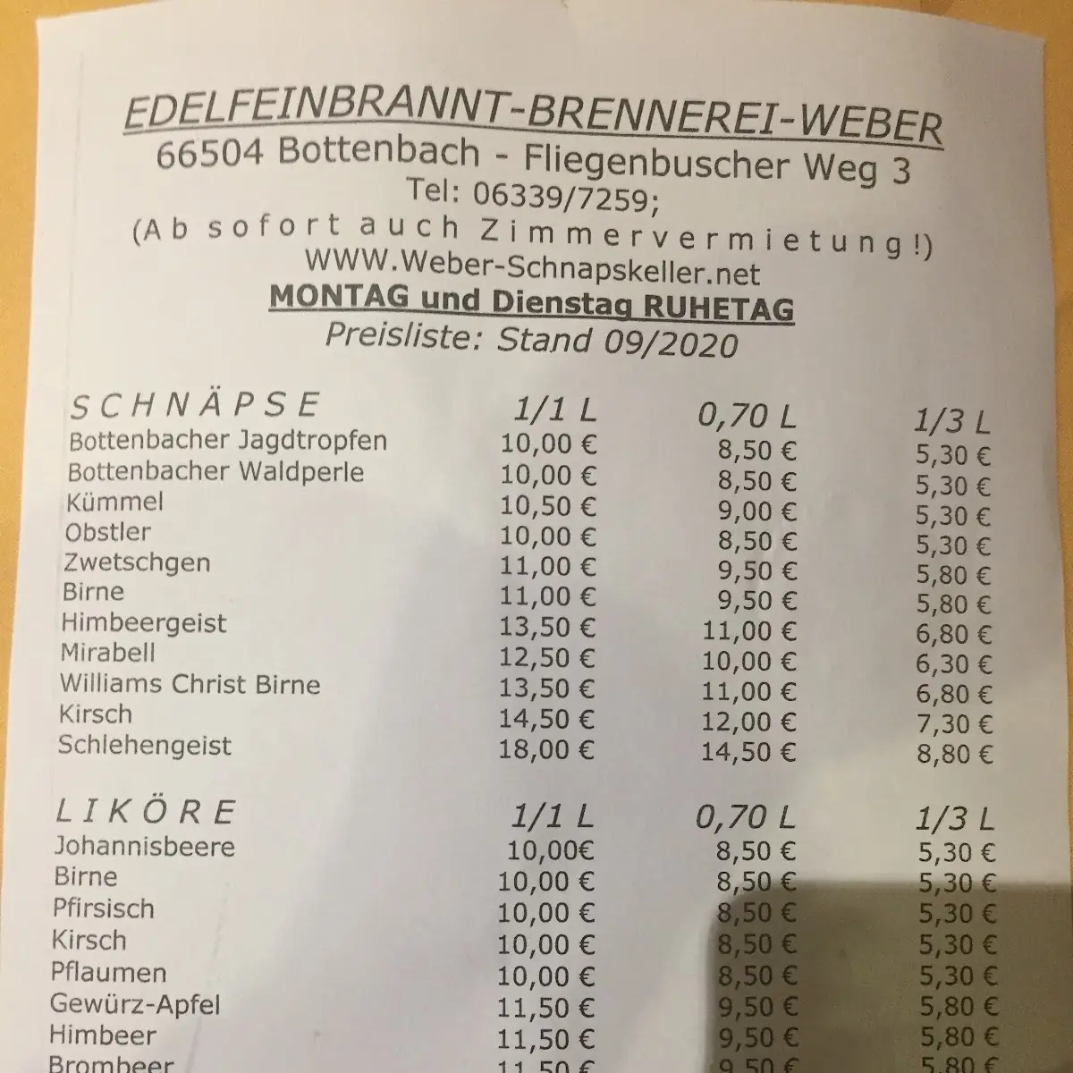 Speisekarte photo 4