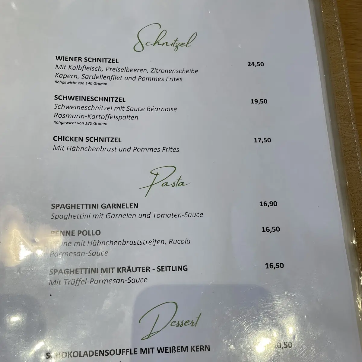 Speisekarte, Halis Restaurant