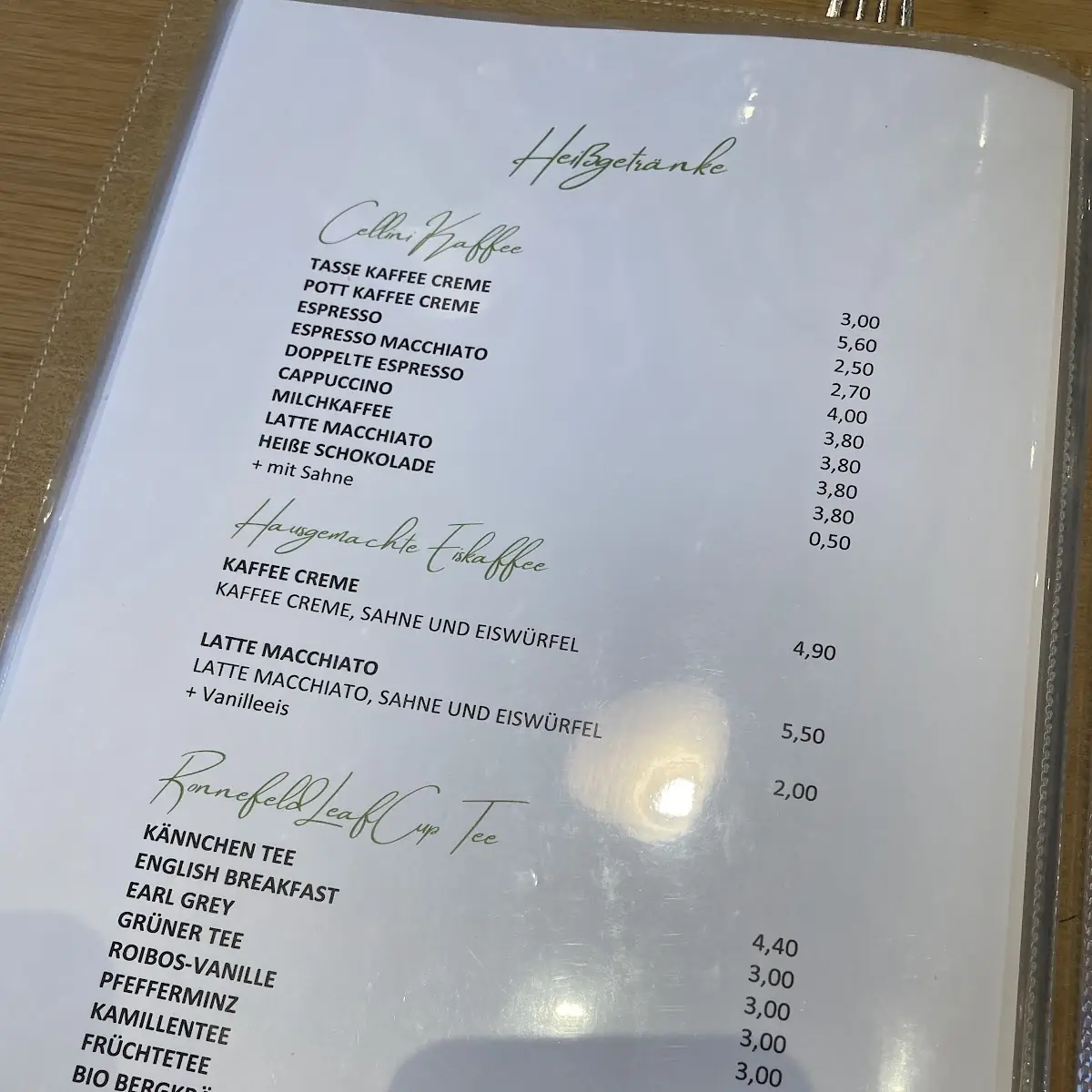 Speisekarte, Halis Restaurant