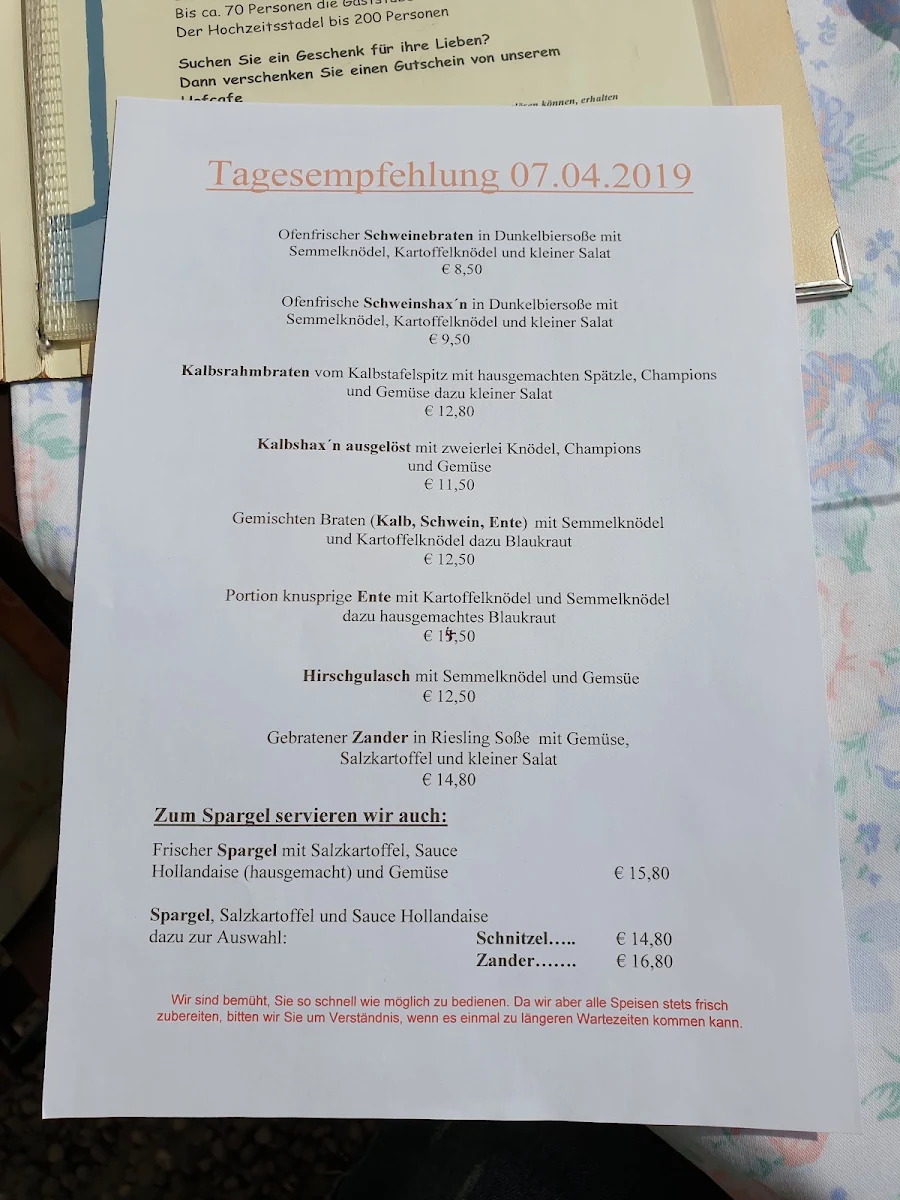 Speisekarte photo 3