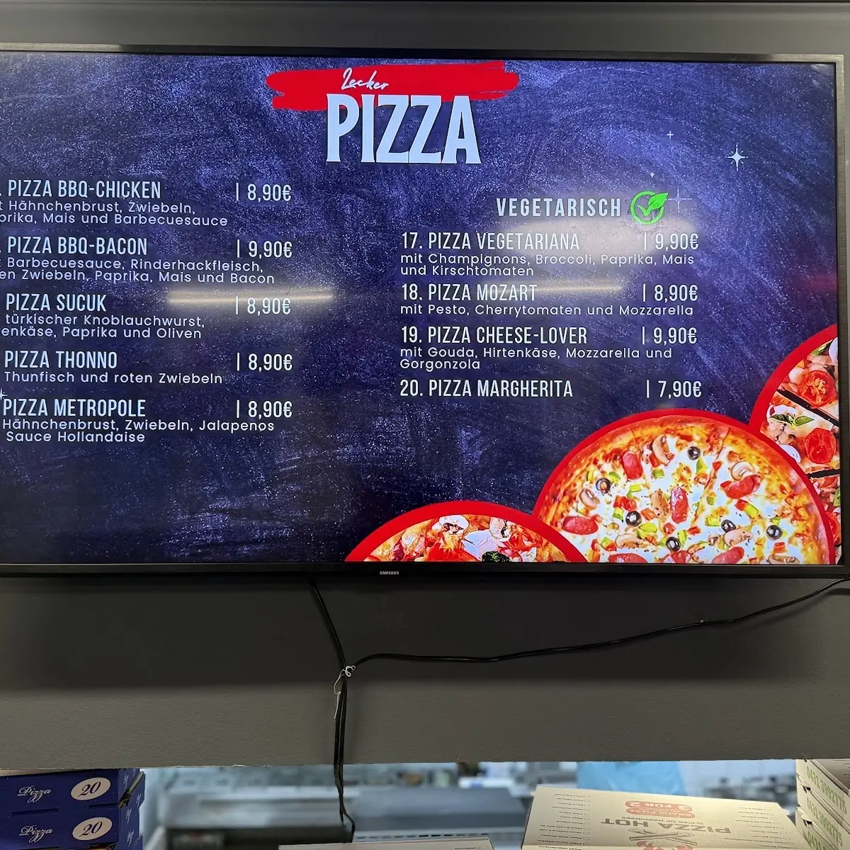 Speisekarte, Pizza Hot - Kiel Friedrichsort