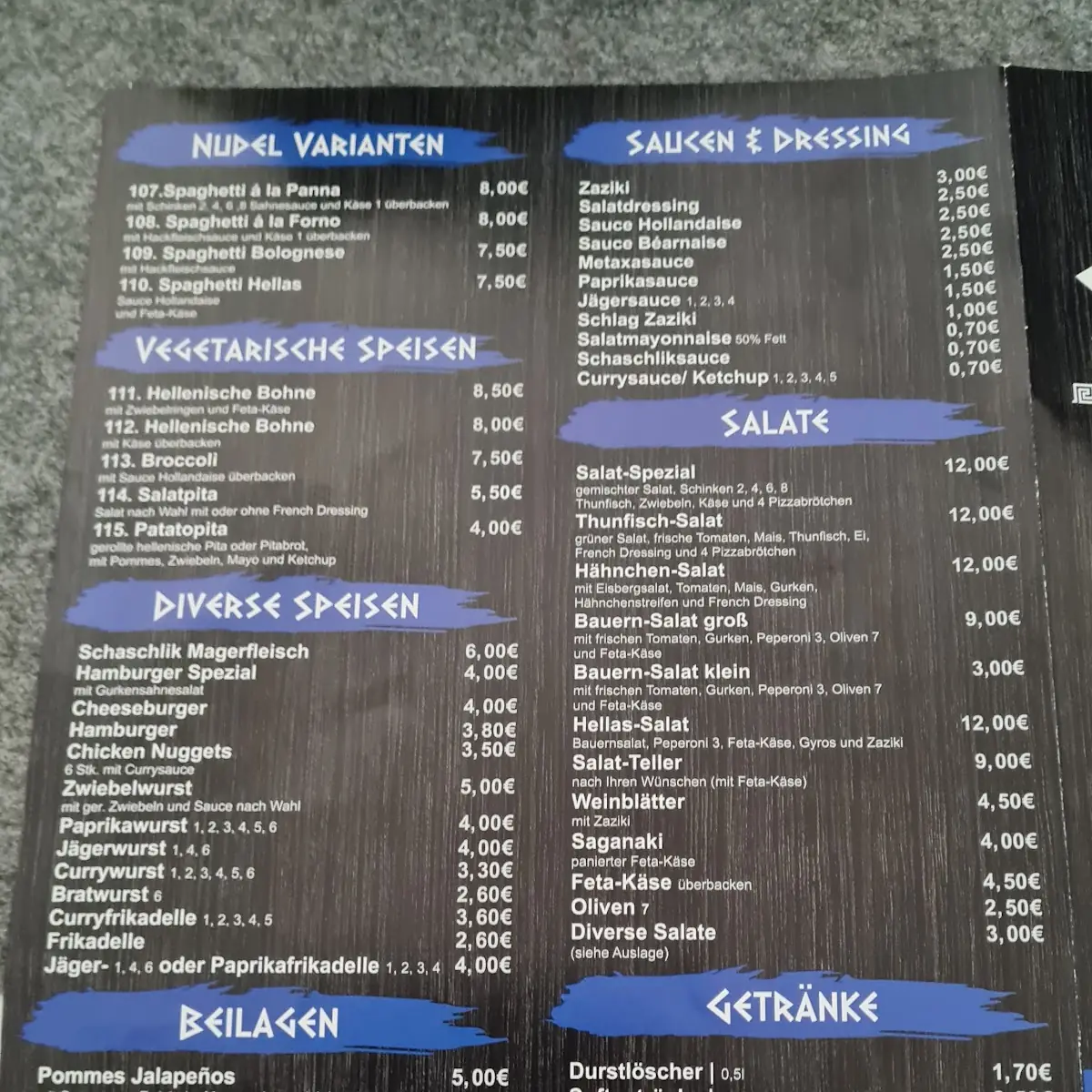 Speisekarte photo 5