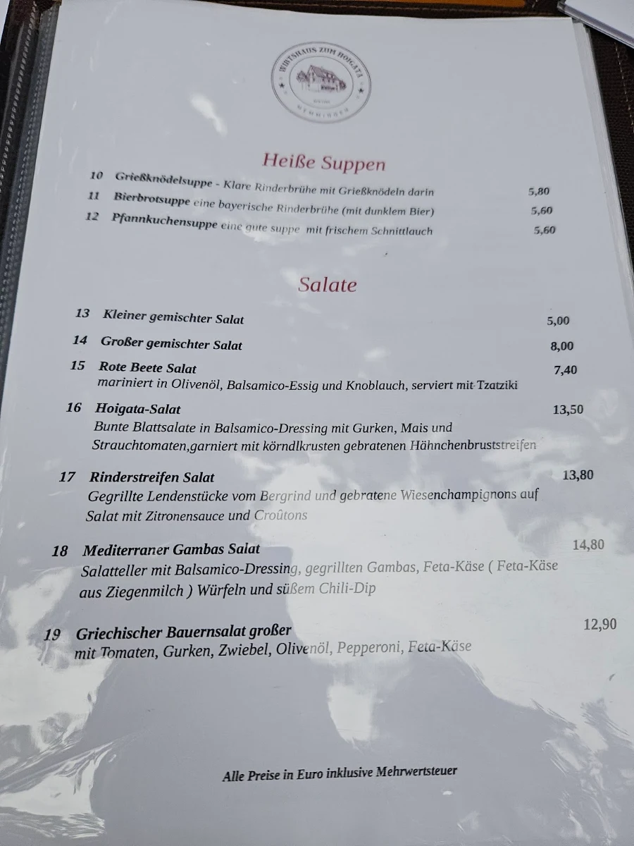 Speisekarte photo 2
